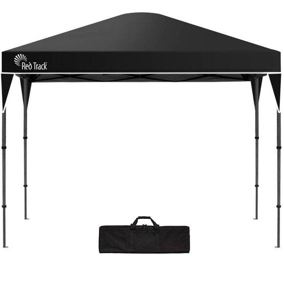 NNEDSZ RED TRACK 3.6x2.2m Ultra Compact Folding Gazebo, Carry bag, Portable Outdoor Popup Marquee for Camping Beach, Black