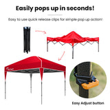 NNEDSZ RED TRACK 3.6x2.2m Ultra Compact Folding Gazebo, Carry bag, Portable Outdoor Popup Marquee for Camping Beach