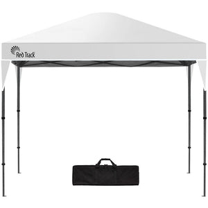 NNEDSZ RED TRACK 3.6x2.2m Ultra Compact Folding Gazebo, Carry bag, Portable Outdoor Popup Marquee for Camping Beach, White