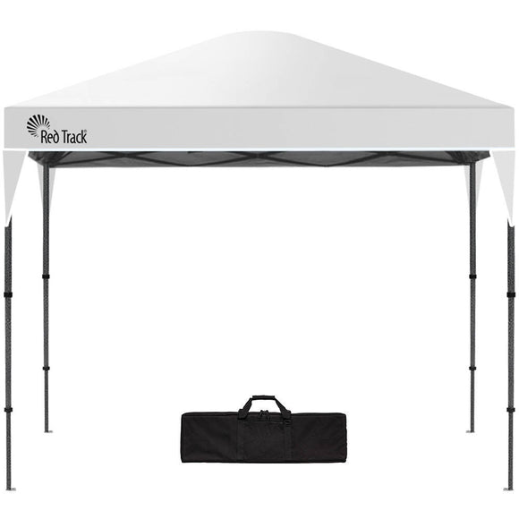 NNEDSZ RED TRACK 3.6x2.2m Ultra Compact Folding Gazebo, Carry bag, Portable Outdoor Popup Marquee for Camping Beach, White