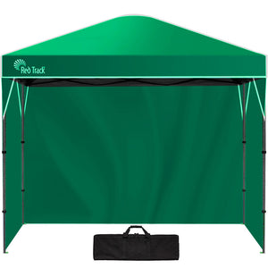 NNEDSZ RED TRACK 3.6x2.2m Ultra Compact Folding Gazebo, Walls, Carry bag, Portable Outdoor Popup Marquee for Camping Beach, Green