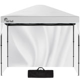 NNEDSZ RED TRACK 3.6x2.2m Ultra Compact Folding Gazebo, Walls, Carry bag, Portable Outdoor Popup Marquee for Camping Beach, White