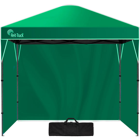 NNEDSZ RED TRACK 3x3m Ultra Compact Folding Gazebo, Walls, Carry bag, Portable Outdoor Popup Marquee for Camping Beach, Green