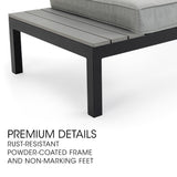 NNEDSZ FORTIA 4 pc Outdoor Furniture Setting, 4 Seater Lounge, Chairs and Side Tables, for Outdoors Garden Patio