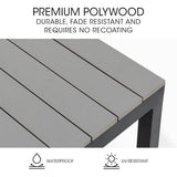 NNEDSZ FORTIA 4 pc Outdoor Furniture Setting, 4 Seater Lounge, Chairs and Side Tables, for Outdoors Garden Patio