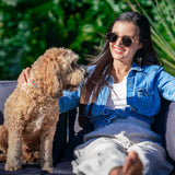 NNEDSZ LONDON RATTAN 4 Seater Modular Outdoor Lounge Setting with Coffee Table, Ottoman, Grey