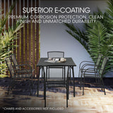 NNEDSZ FORTIA 150x90cm Outdoor Dining Table, Rectangular, Furniture for Outside with E-coating