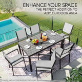 NNEDSZ FORTIA 150x90cm Outdoor Dining Table, Rectangular, Furniture for Outside