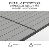 NNEDSZ FORTIA 150x90cm Outdoor Dining Table, Rectangular, Furniture for Outside