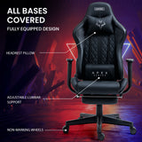 NNEDSZ OVERDRIVE Apex Series Reclining Gaming Ergonomic Office Chair with Footrest, Black