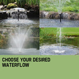 NNEDSZ Protege 25W Solar Powered Fountain Submersible Water Pump with Battery Pond Kit Garden