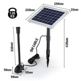 NNEDSZ Protege 20W Solar Fountain Submersible Water Pump Power Panel Kit Garden Pond