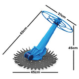 NNEDSZ Aurelaqua Waterline Swimming Pool Cleaner, Automatic Vacuum, 10m Hose, for Floor and Walls, Blue
