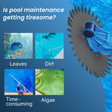 NNEDSZ Aurelaqua Waterline Swimming Pool Cleaner, Automatic Vacuum, 10m Hose, for Floor and Walls, Blue