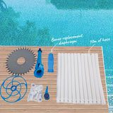 NNEDSZ Aurelaqua Waterline Swimming Pool Cleaner, Automatic Vacuum, 10m Hose, for Floor and Walls, Blue