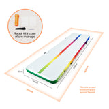 NNEDSZ 300x100x10cm Inflatable Air Track Mat Tumbling Gymnastics, Multi-Coloured, with Electric Pump