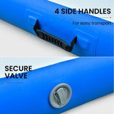 NNEDSZ 800x100x10cm Inflatable Air Track Mat Tumbling Gymnastics, Blue & White, with Electric Pump