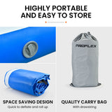 NNEDSZ 800x100x10cm Inflatable Air Track Mat Tumbling Gymnastics, Blue & White, with Electric Pump