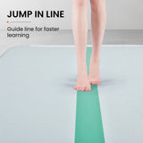 NNEDSZ 800x100x20cm Inflatable Air Track Mat Tumbling Gymnastics, Mint & Grey, with Electric Pump
