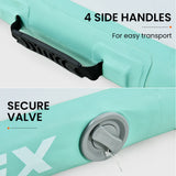 NNEDSZ 800x100x20cm Inflatable Air Track Mat Tumbling Gymnastics, Mint & Grey, with Electric Pump