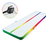NNEDSZ 800x100x20cm Inflatable Air Track Gymnastics Tumbling Mat, Multicolour, with Electric Pump