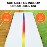 NNEDSZ 800x100x20cm Inflatable Air Track Gymnastics Tumbling Mat, Multicolour, with Electric Pump