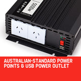 NNEDSZ Modified Sine Wave 2500W/5000W 12V/240V Power Inverter Car Caravan Boat