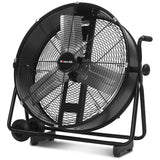 NNEDSZ BAUMR-AG 24" 610mm 260W Industrial Mobile Floor Drum Fan, Tilting, Large, Commercial, Heavy-duty Frame, EESS Certified