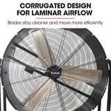 NNEDSZ BAUMR-AG 36" 914mm Industrial Mobile Floor Drum Fan, 290W Brushless Motor, Tilting, Large, Commercial, Heavy-duty Frame, EESS Certified