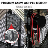NNEDSZ BAUMR-AG 42" 1067mm 660W Industrial Mobile Floor Drum Fan, Belt Drive, Tilting, Large, Commercial,  Heavy-duty Frame, EESS Certified