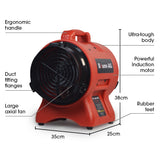 NNEDSZ Baumr-AG 200mm (8 inch) Portable Air Blower Mover Axial Ventilation Extraction Fan