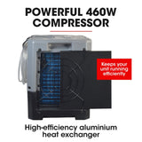 NNEDSZ Baumr-AG 50L/day Commercial Air Dehumidifier for Mould, Portable, Stackable, LCD Display, Wheels