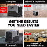 NNEDSZ Baumr-AG 50L/day Commercial Air Dehumidifier for Mould, Portable, Stackable, LCD Display, Wheels