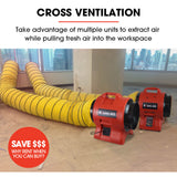 NNEDSZ Baumr-AG 200mm (8 inch) Portable Axial Air Mover Blower Fan with 10m Ventilation Duct