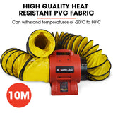 NNEDSZ Baumr-AG 200mm (8 inch) Portable Axial Air Mover Blower Fan with 10m Ventilation Duct