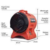 NNEDSZ Baumr-AG 300mm (12 inch) Portable Air Blower Mover Axial Ventilation Extraction Fan
