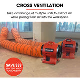 NNEDSZ Baumr-AG 300mm (12 inch) Portable Axial Air Mover Blower Fan with 10m Ventilation Duct