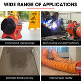 NNEDSZ Baumr-AG 300mm (12 inch) Portable Axial Air Mover Blower Fan with 10m Ventilation Duct