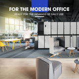 NNEDSZ FORTIA 4 Door Metal Storage Cabinet Lockers for Gym Office - Black and Grey