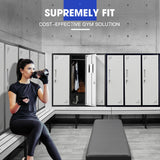 NNEDSZ Fortia 6 Door Metal Storage Cabinet Lockers for Gym Office - Black and Grey