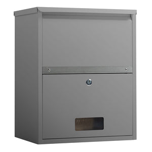 NNEDSZ FORTIA Wall Mounted Parcel Post Box Letterbox, Woodland Grey