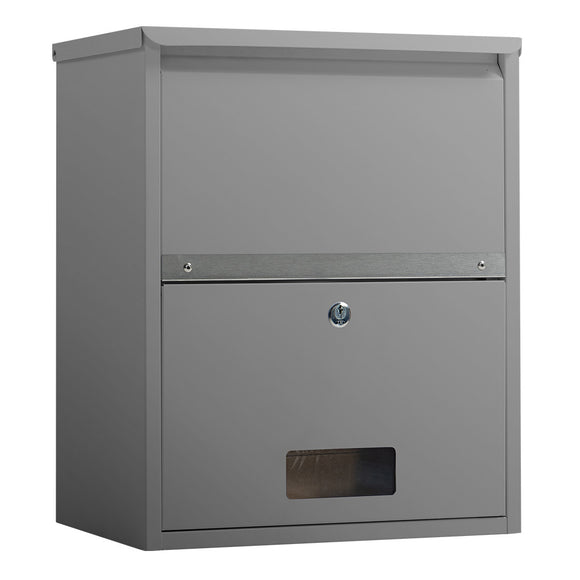 NNEDSZ FORTIA Wall Mounted Parcel Post Box Letterbox, Woodland Grey