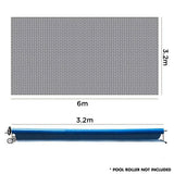 NNEDSZ AURELAQUA Solar Swimming Pool Cover 400 Micron Heater Bubble Blanket 6x3.2m