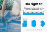 NNEDSZ AURELAQUA Pool Cover 400 Micron 9.5x4m Solar Blanket Swimming Thermal Blue Silver