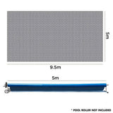 NNEDSZ AURELAQUA Solar Swimming Pool Cover 400 Micron Heater Bubble Blanket 9.5x5m