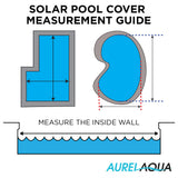 NNEDSZ AURELAQUA Solar Swimming Pool Cover 400 Micron Heater Bubble Blanket 9.5x5m