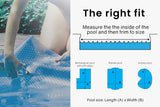 NNEDSZ AURELAQUA Pool Cover 500 Micron 9.5x5m Solar Blanket Swimming Heater Blue Silver