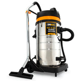 NNEDSZ UNIMAC 100L 2400W Wet and Dry Vacuum Cleaner, Heavy-Duty Dual Copper Motors, Accessory Set, for Workshop Car Carpet