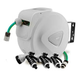 NNEDSZ PLANTCRAFT 10M Retractable Garden Water Hose Reel Storage SpGun Rewind