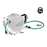 NNEDSZ PLANTCRAFT 10M Retractable Garden Water Hose Reel Storage SpGun Rewind